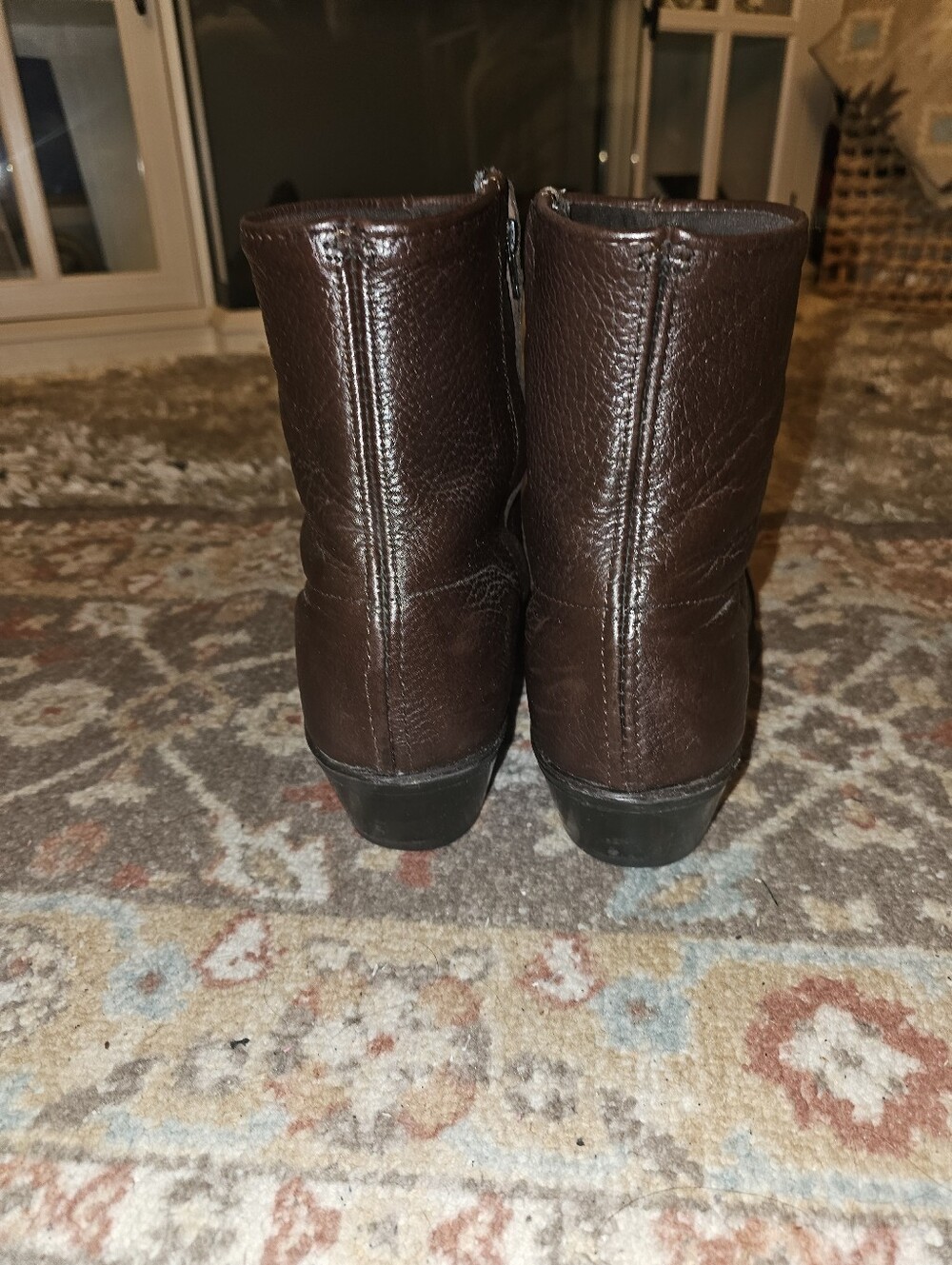 ABILENE BOOT CO. 7" Shaft Leather Dress Boots Dark Cocoa Brown Size 12D NICE!! - Picture 3 of 5